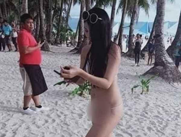 На популярном курорте девушку оштрафовали за микро-бикини