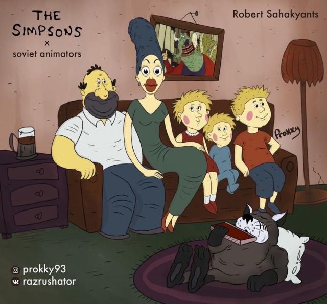 Заставка Симпсонов в исполнении советских мультипликаторов