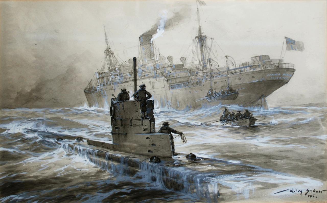 Забавный способ, при помощи которого британские моряки боролись с немецкими подводными лодками во время Первой мировой войны