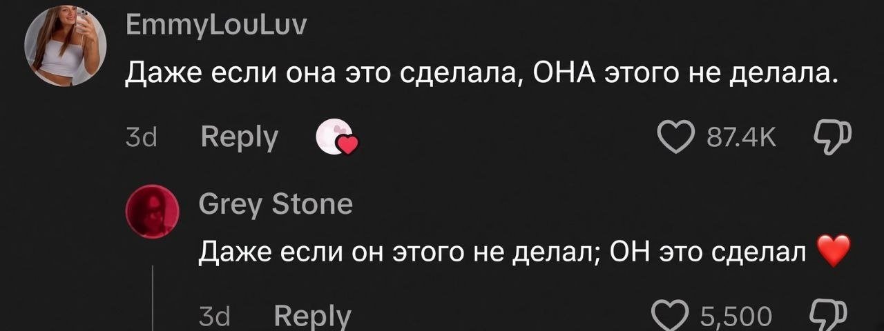 Даже если она это сделала, это не она делала!