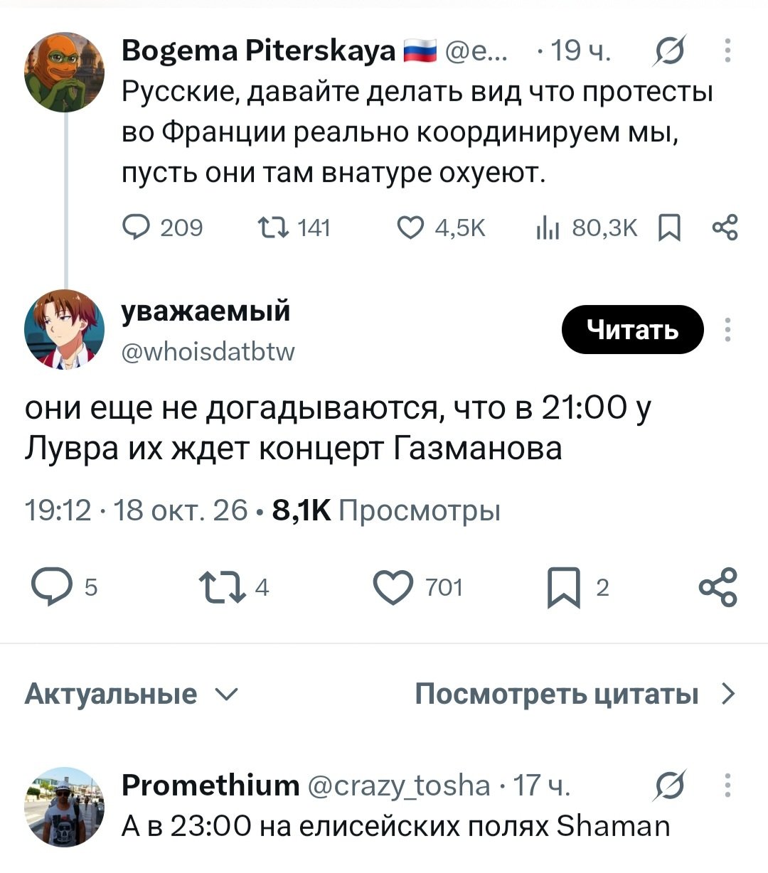 Во Франции проверят русский след в организации беспорядков